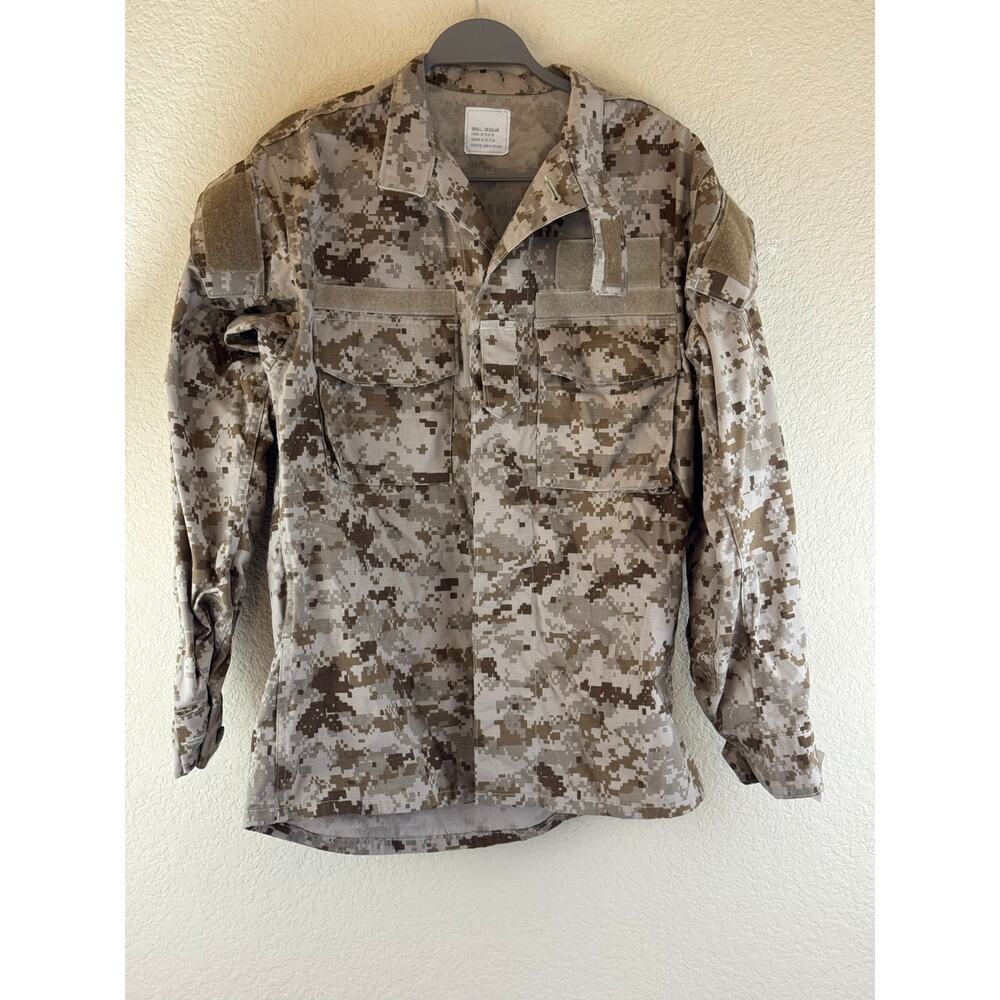 Navy Working Uniform Blouse Type II Desert MARPAT Top Small Regular Excellent -a